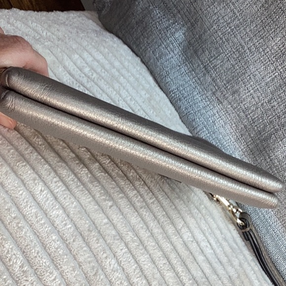 Coach Champagne leather double wristlet. - Picture 7 of 17